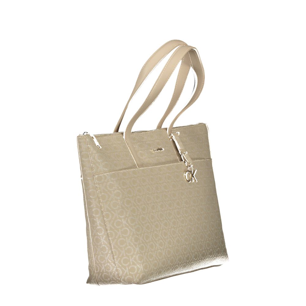 Desigual - Polished Monogram Logo Tote Bag - Beige Desigual