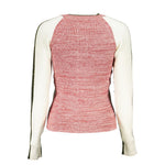 Desigual - Playful Color Block Ribbed Long Sleeve Sweater - White Green Pink Desigual