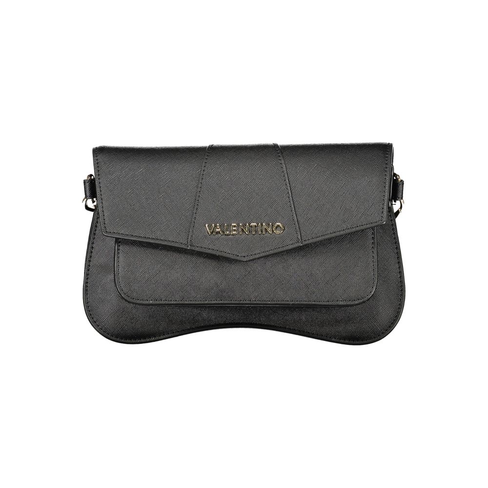 Valentino - Sleek Polyethylene Shoulder Bag with Chain Detail - Black Mario Valentino
