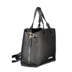Valentino - Structured Textured Polyethylene Handbag with Dual Handles - Black Mario Valentino