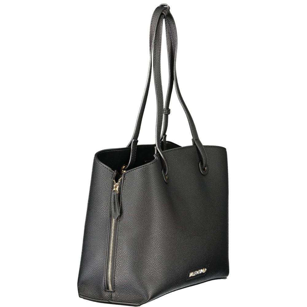 Valentino - Structured Polyethylene Top Handle Bag - Black Mario Valentino