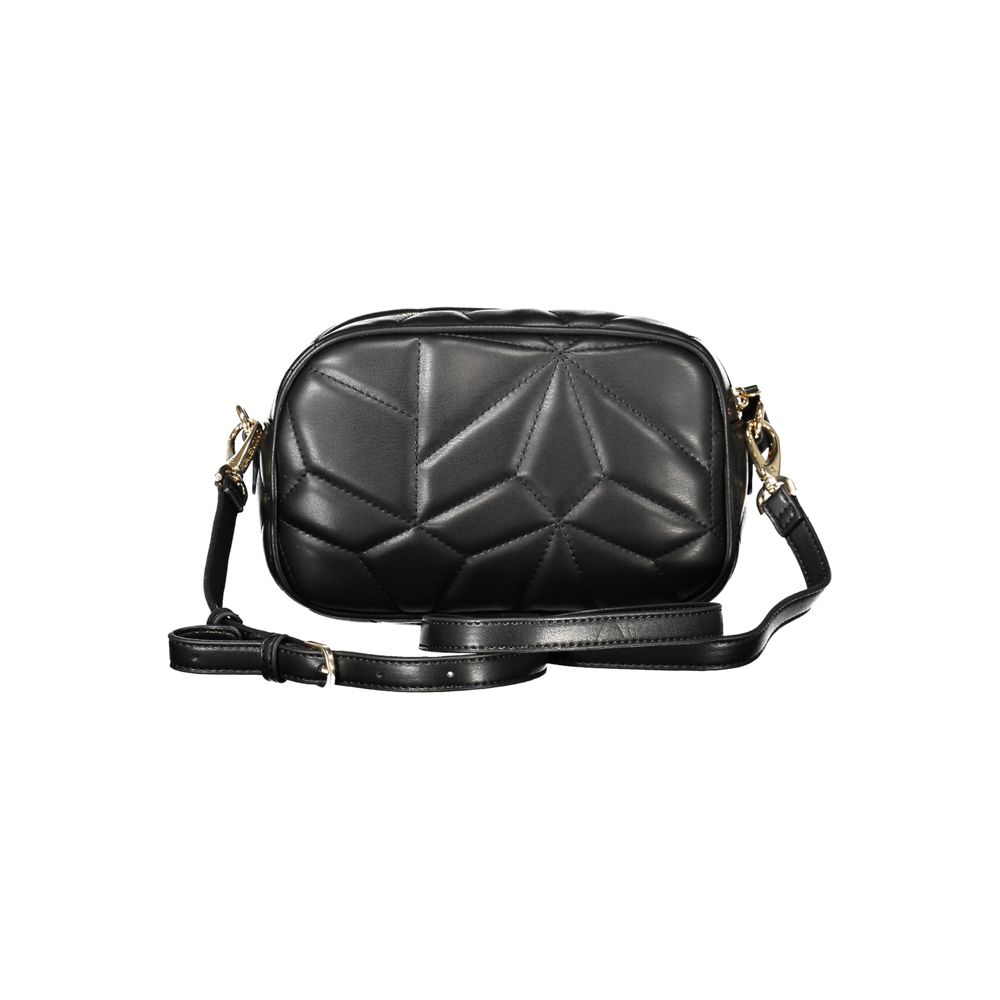 Valentino - Sleek Geometric Quilted Polyethylene Shoulder Bag - Black Mario Valentino