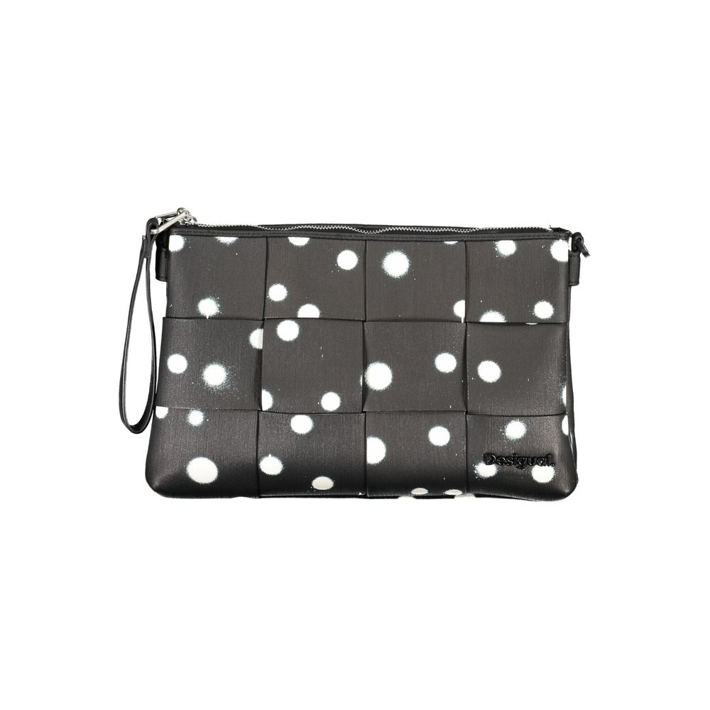 Desigual - Playful Woven Polka Dot Convertible Clutch Bag - Black Desigual