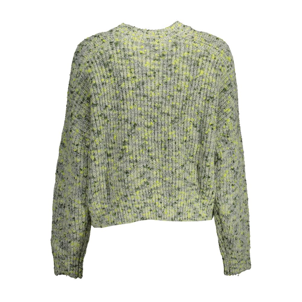Desigual - Bold Embroidered Graphic Relaxed Sweater - Green Desigual