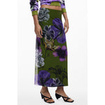 Desigual - Enchanting Long Floral Tulle Skirt - Green Desigual