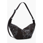 Desigual - Edgy Studded Crescent Shoulder Bag - Brown Desigual