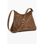 Desigual - Edgy Studded Polyethylene Shoulder Bag - Brown Desigual