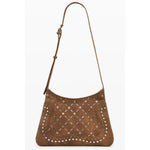 Desigual - Edgy Studded Polyethylene Shoulder Bag - Brown Desigual