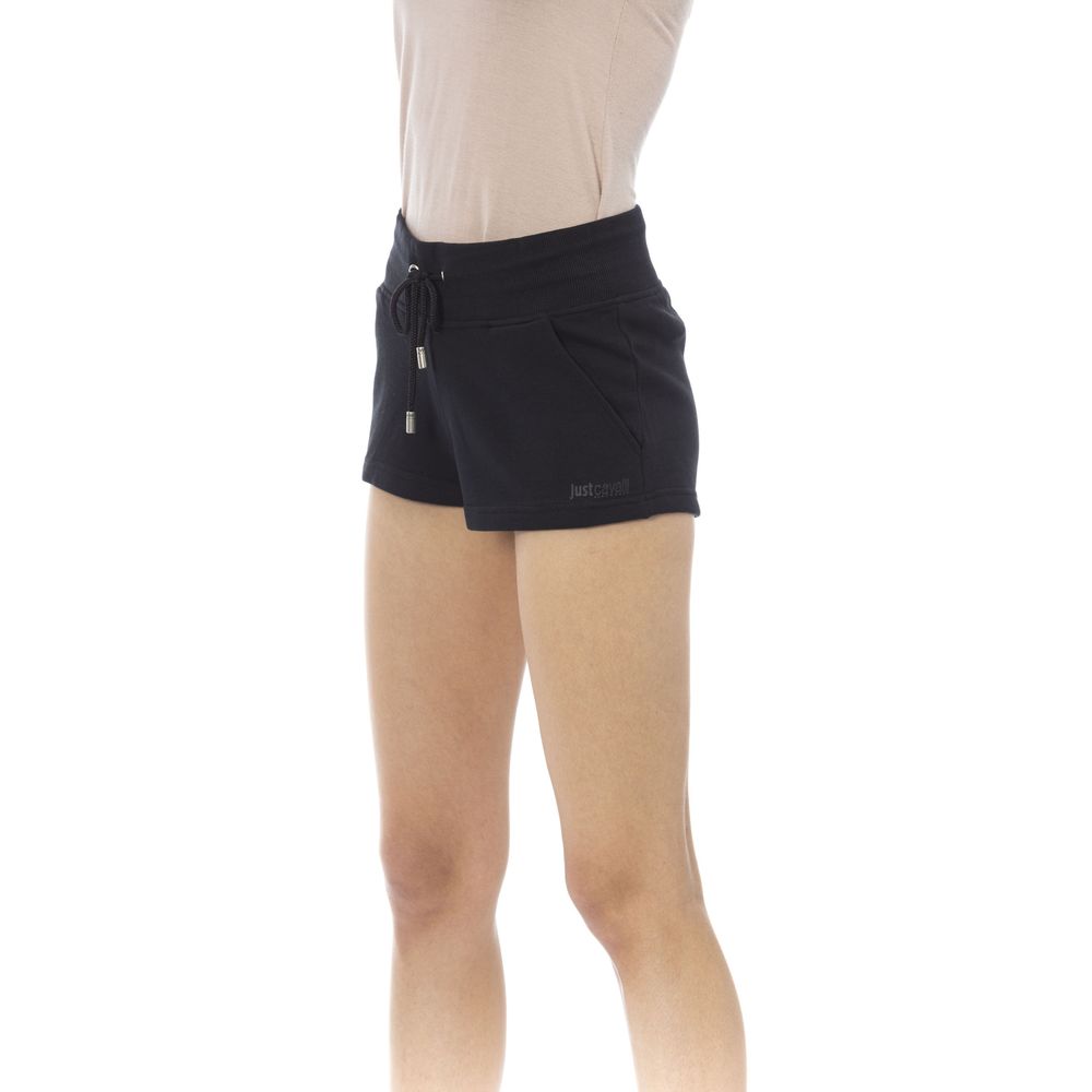 Just Cavalli - Relaxed Cotton Drawstring Lounge Shorts - Black Just Cavalli