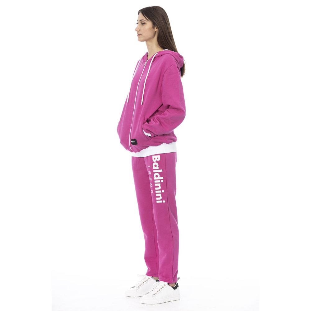 Baldinini Trend - Bold Logo Print Relaxed Fleece Tracksuit Set - Pink Baldinini Trend