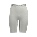 Calvin Klein - Ribbed High-Waist Fitted Bike Shorts - Grey Calvin Klein