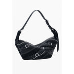 Desigual - Edgy Buckle Detail Polyethylene Shoulder Bag - Black Desigual