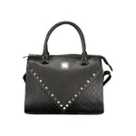 Laura Biagiotti - Sleek Studded PVC Structured Handbag - Black Laura Biagiotti