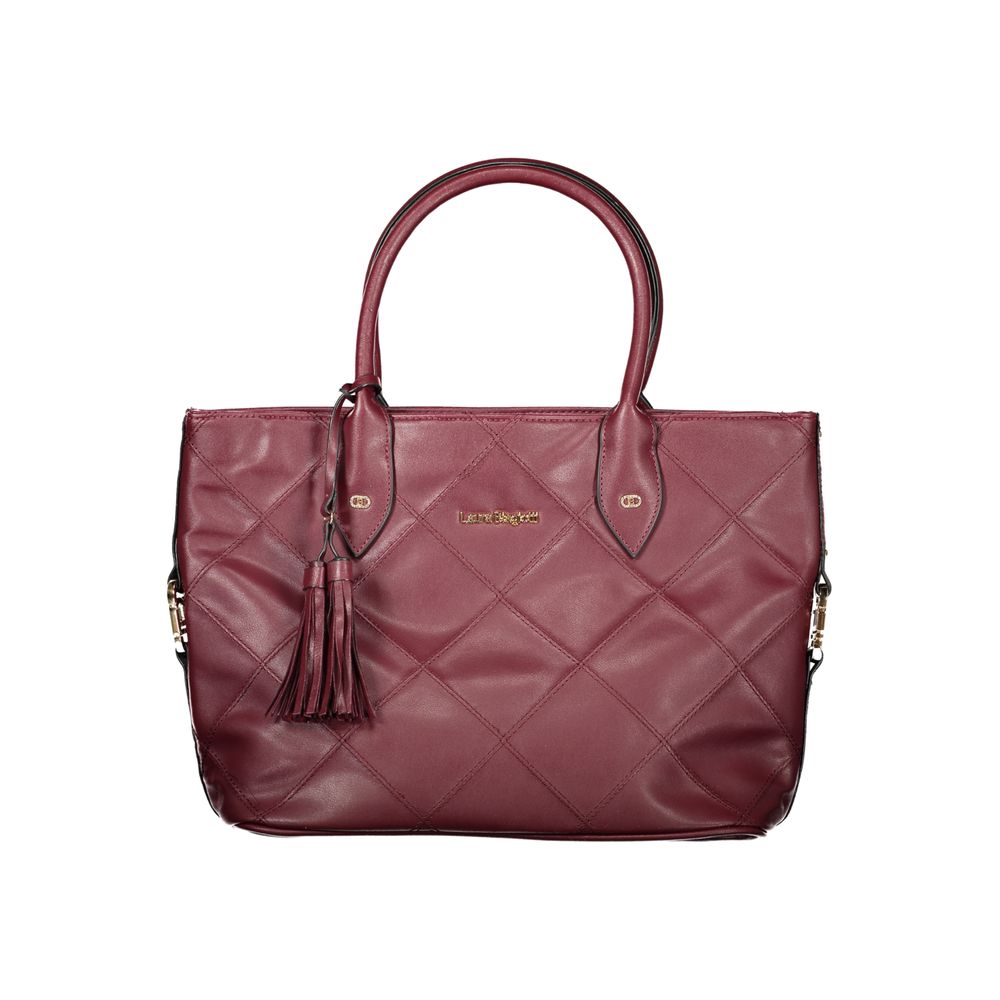 Laura Biagiotti - Elegant Quilted PVC Top Handle Bag with Tassel - Red Laura Biagiotti