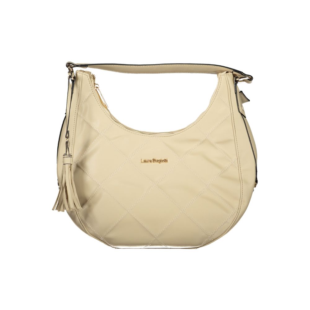 Laura Biagiotti - Elegant Quilted PVC Hobo Shoulder Bag - Beige Laura Biagiotti