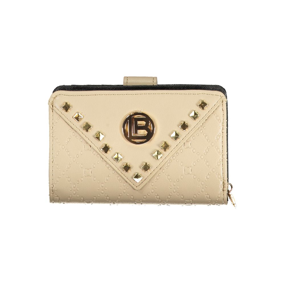 Laura Biagiotti - Chic Studded Textured Wallet - Beige Laura Biagiotti