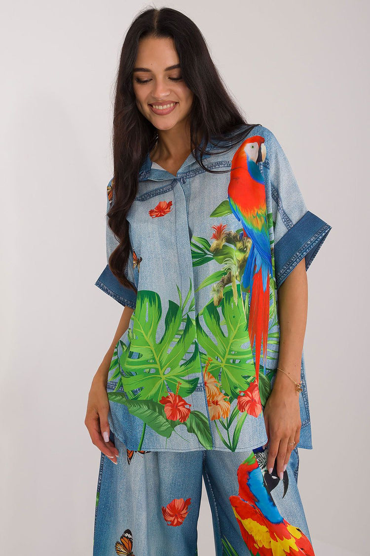  Kortærmet skjorte model 198371 Italy Moda 