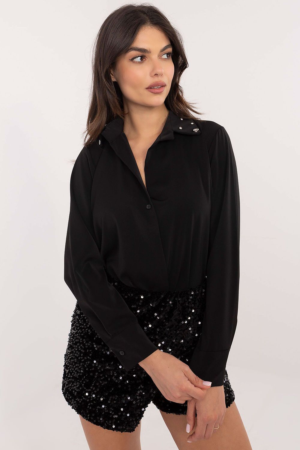  Langærmet skjorte model 203102 Italy Moda 