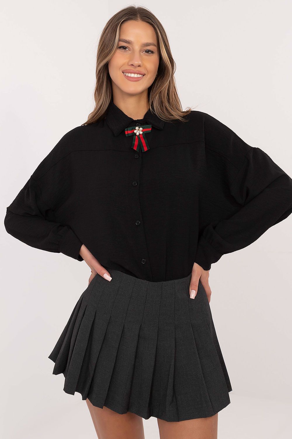  Langærmet skjorte model 203730 Italy Moda 