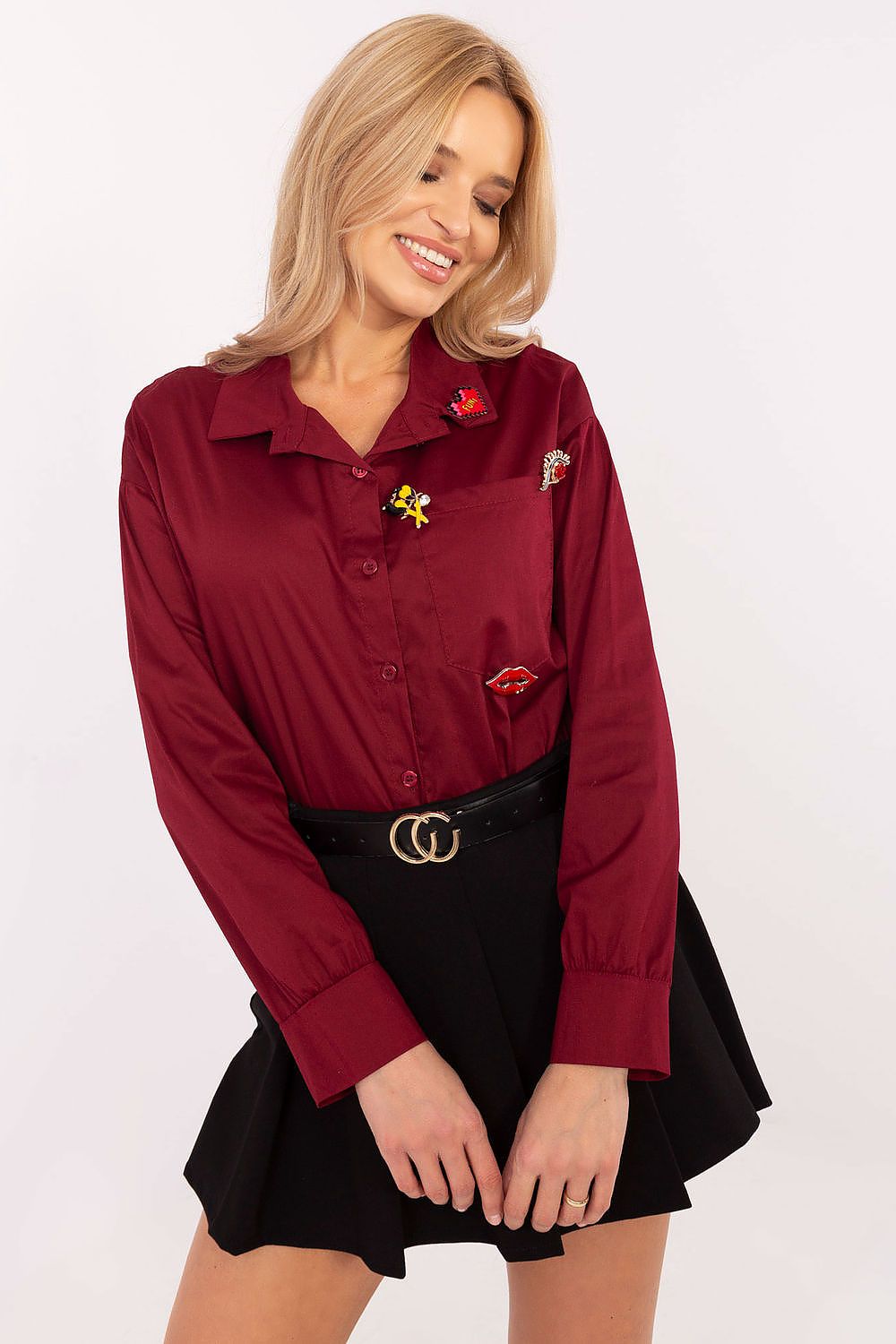  Langærmet skjorte model 204357 Italy Moda 