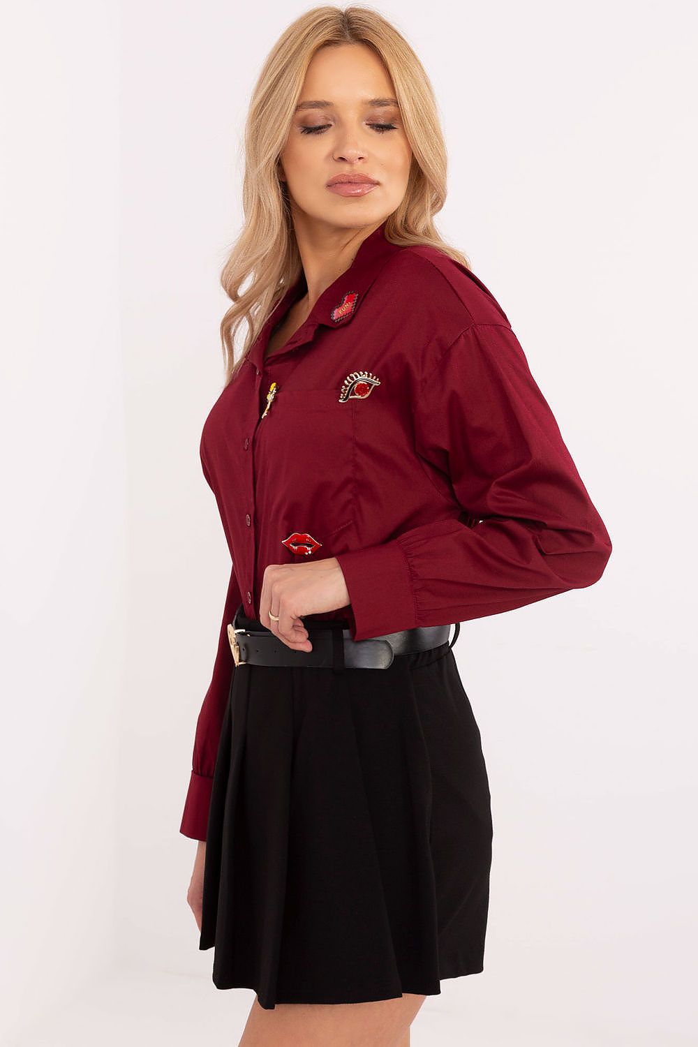  Langærmet skjorte model 204357 Italy Moda 
