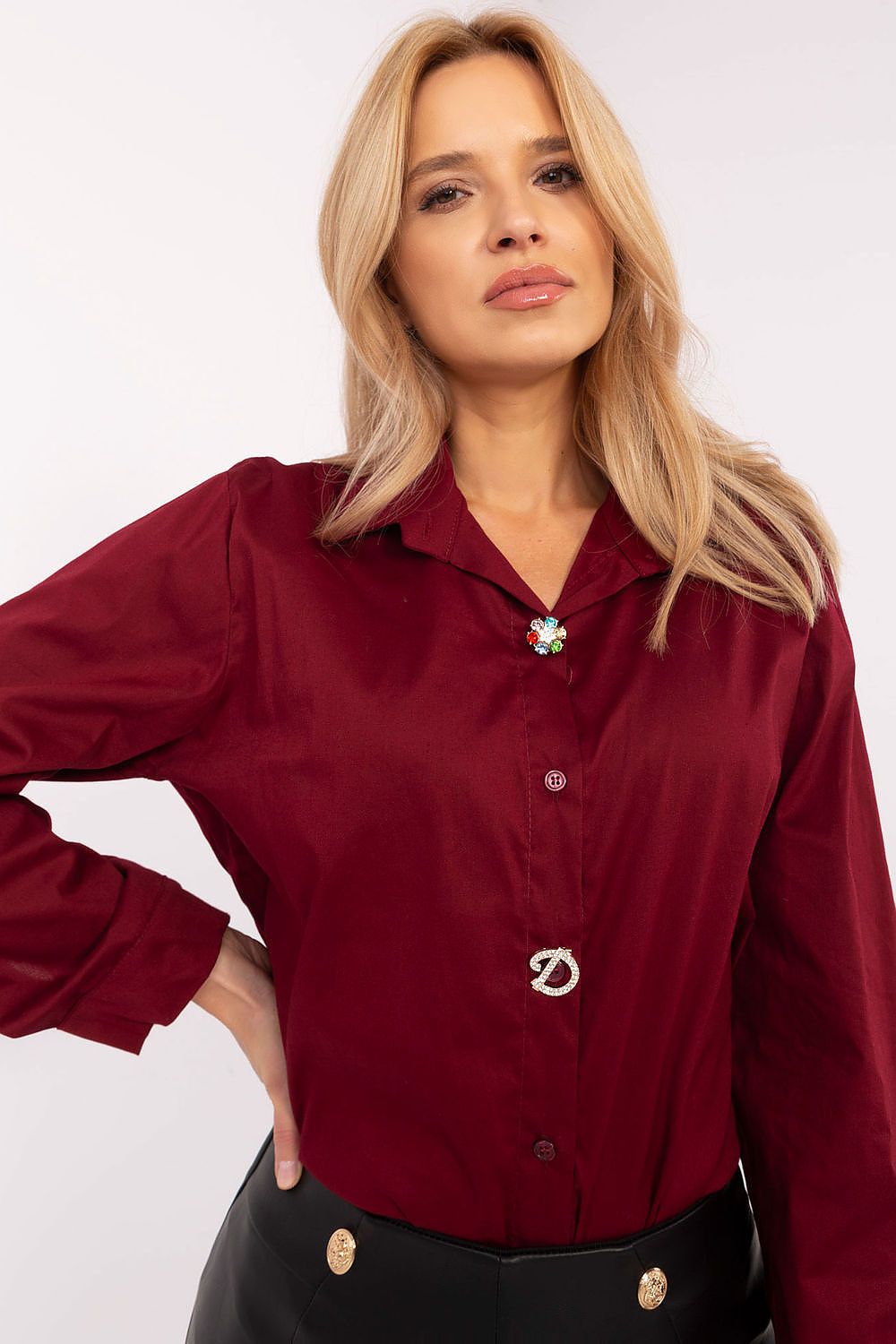  Langærmet skjorte model 204380 Italy Moda 
