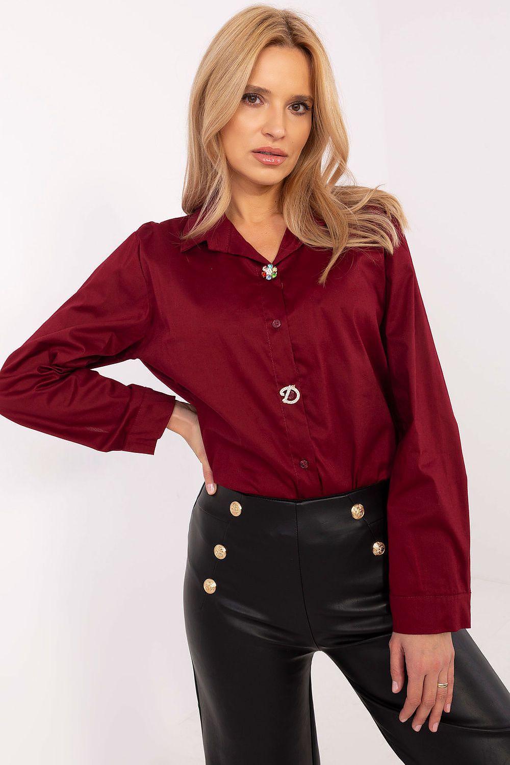  Langærmet skjorte model 204380 Italy Moda 