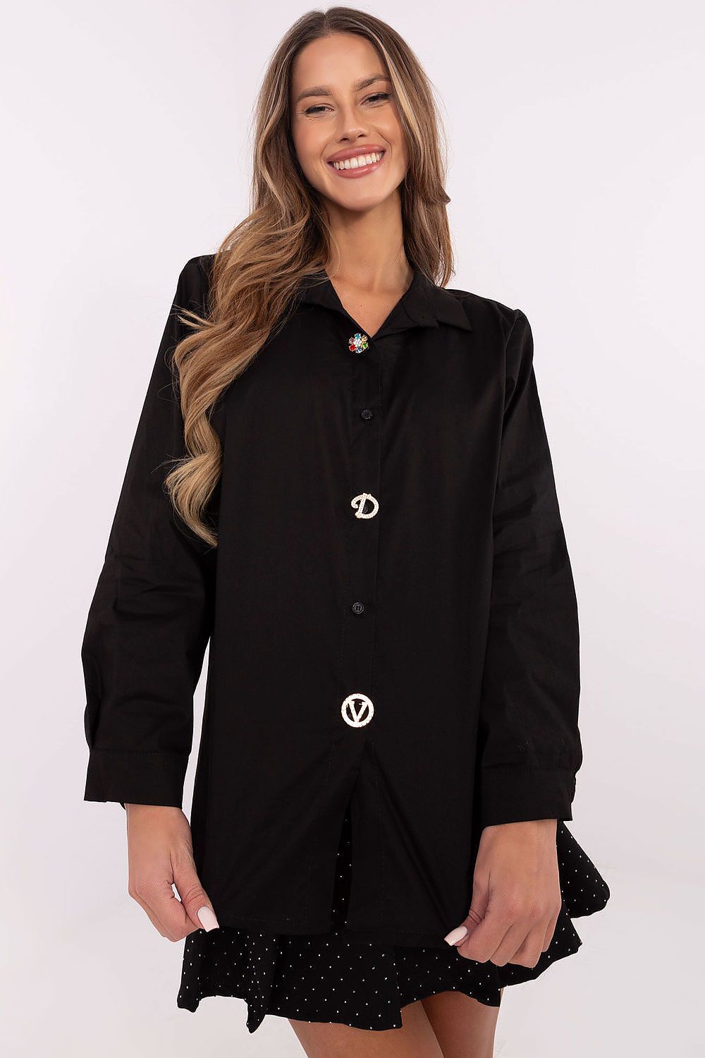  Langærmet skjorte model 204396 Italy Moda 