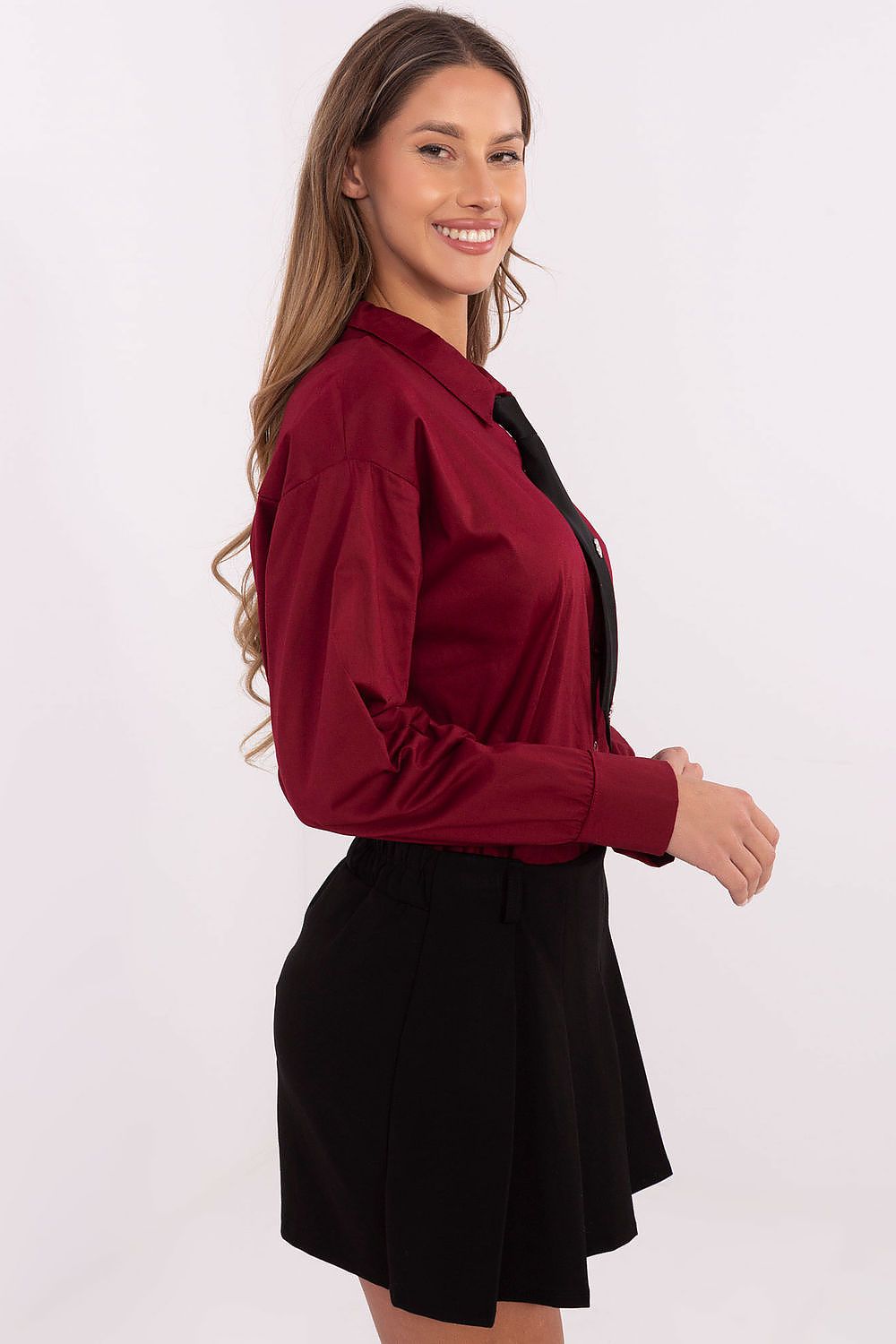  Langærmet skjorte model 204398 Italy Moda 
