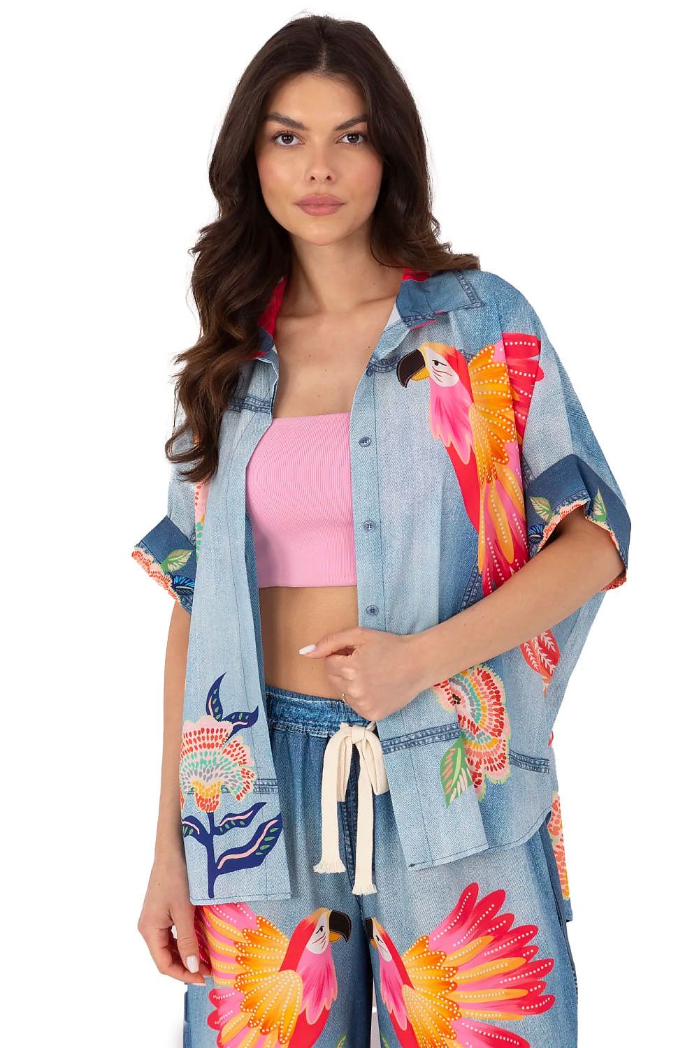  Kortærmet skjorte model 210033 Italy Moda 