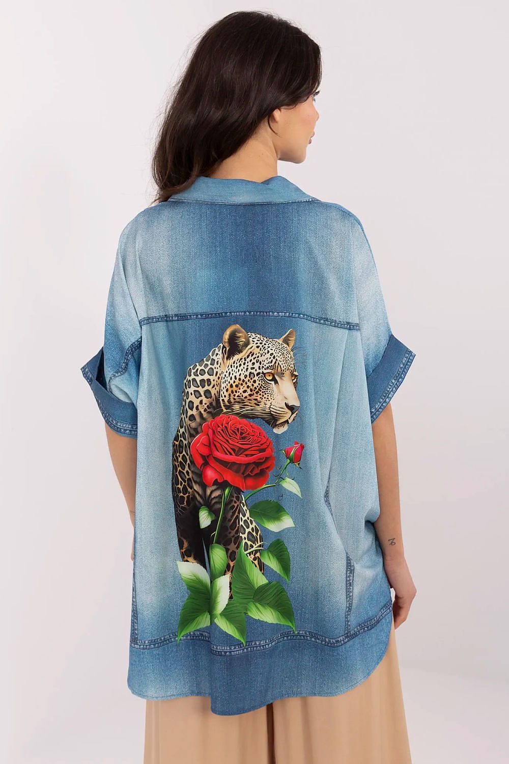  Langærmet skjorte model 210971 Italy Moda 