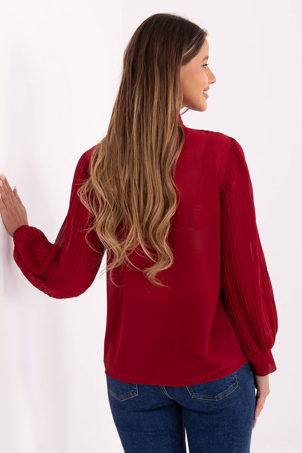  Langærmet skjorte model 220301 Italy Moda 