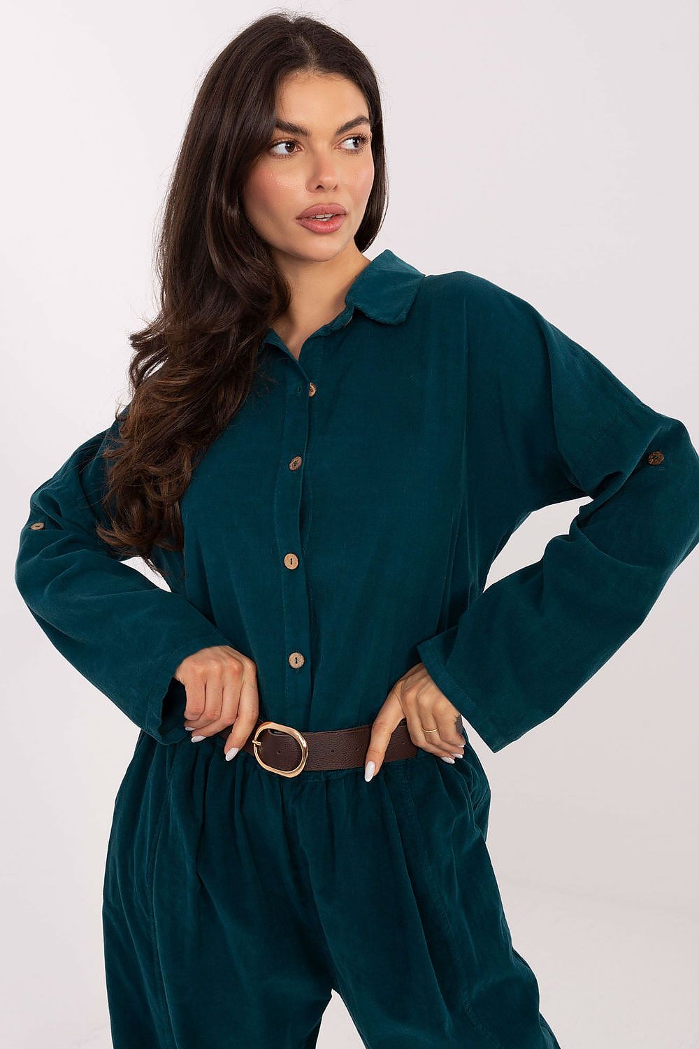  Langærmet skjorte model 220826 Italy Moda 