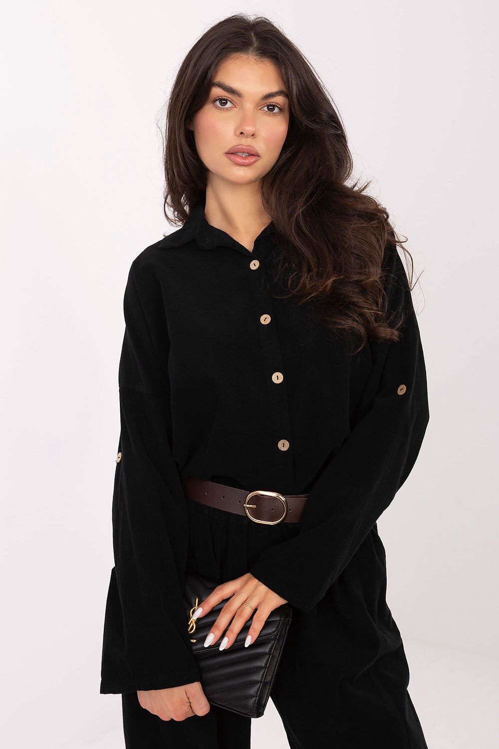  Langærmet skjorte model 220828 Italy Moda 