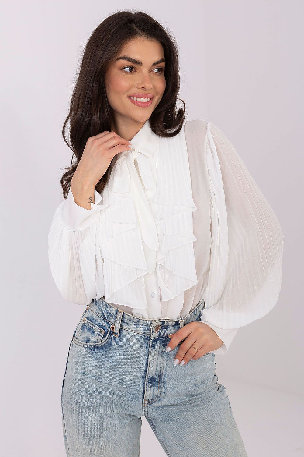  Langærmet skjorte model 221588 Italy Moda 