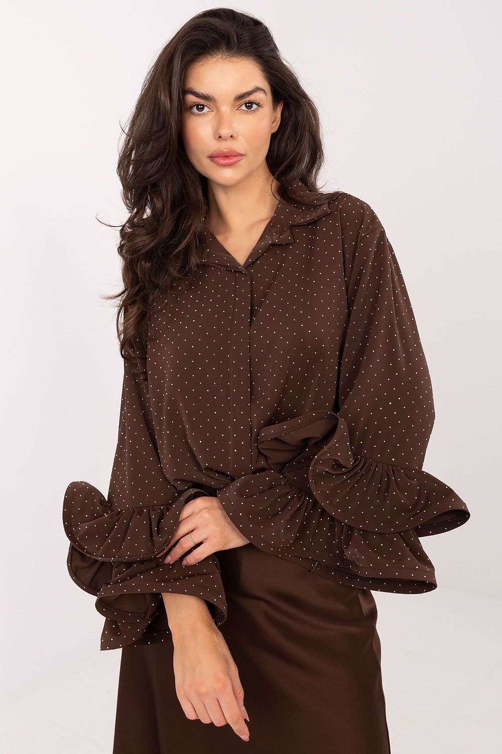  Langærmet skjorte model 222149 Italy Moda 
