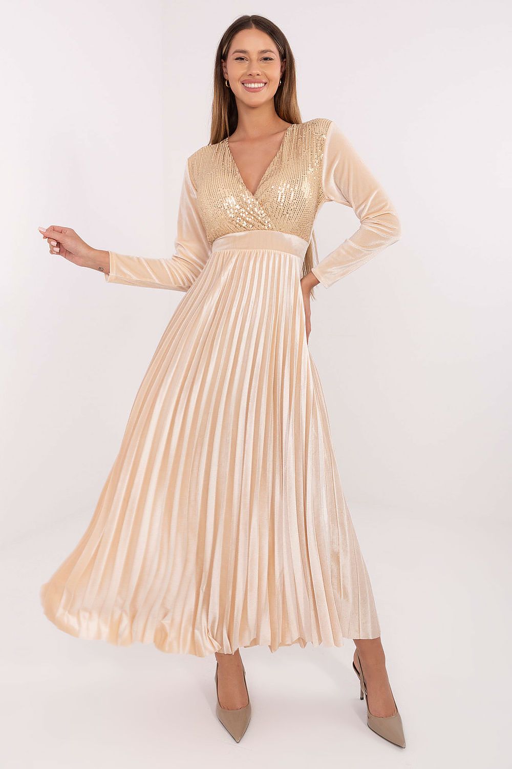  Lang kjole model 222165 Italy Moda 