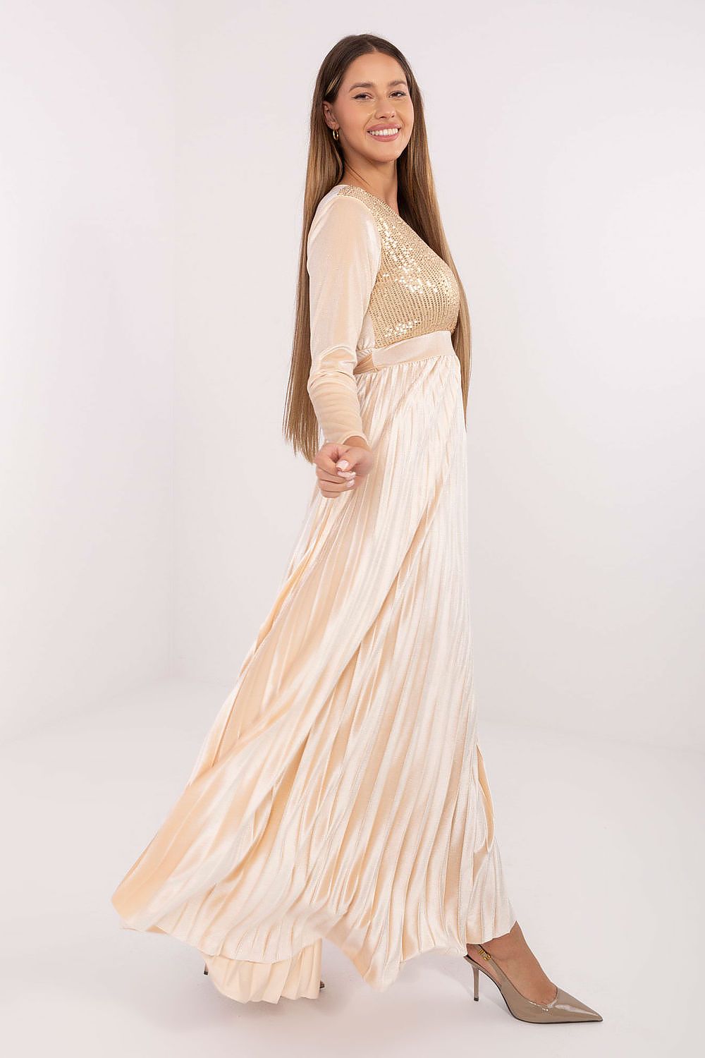  Lang kjole model 222165 Italy Moda 