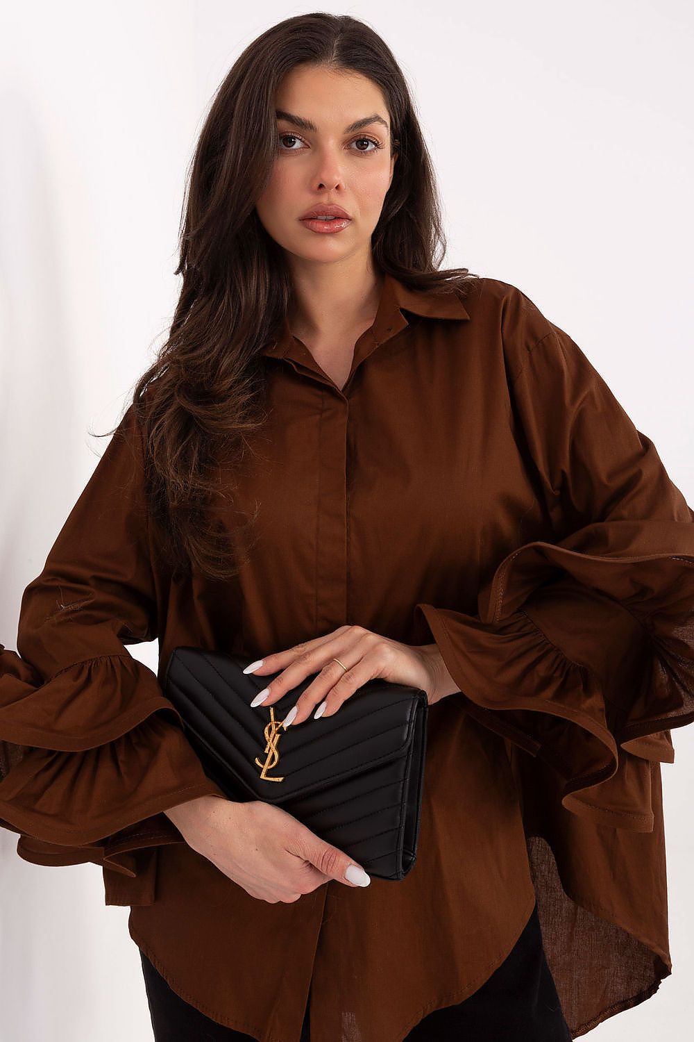  Langærmet skjorte model 222314 Italy Moda 