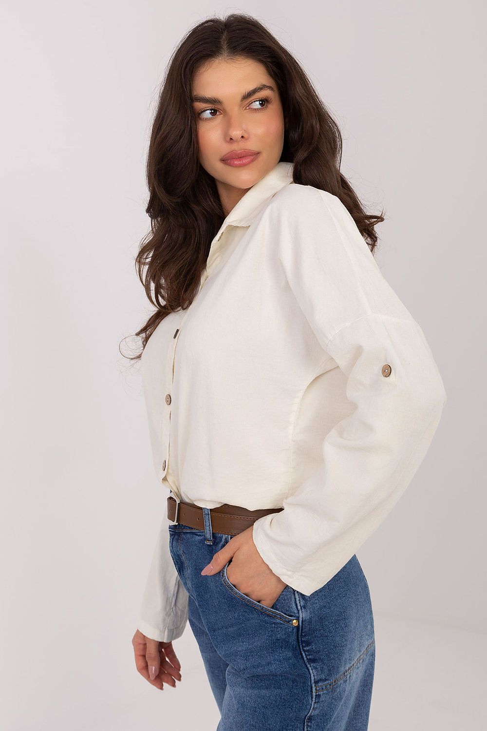  Langærmet skjorte model 222883 Italy Moda 