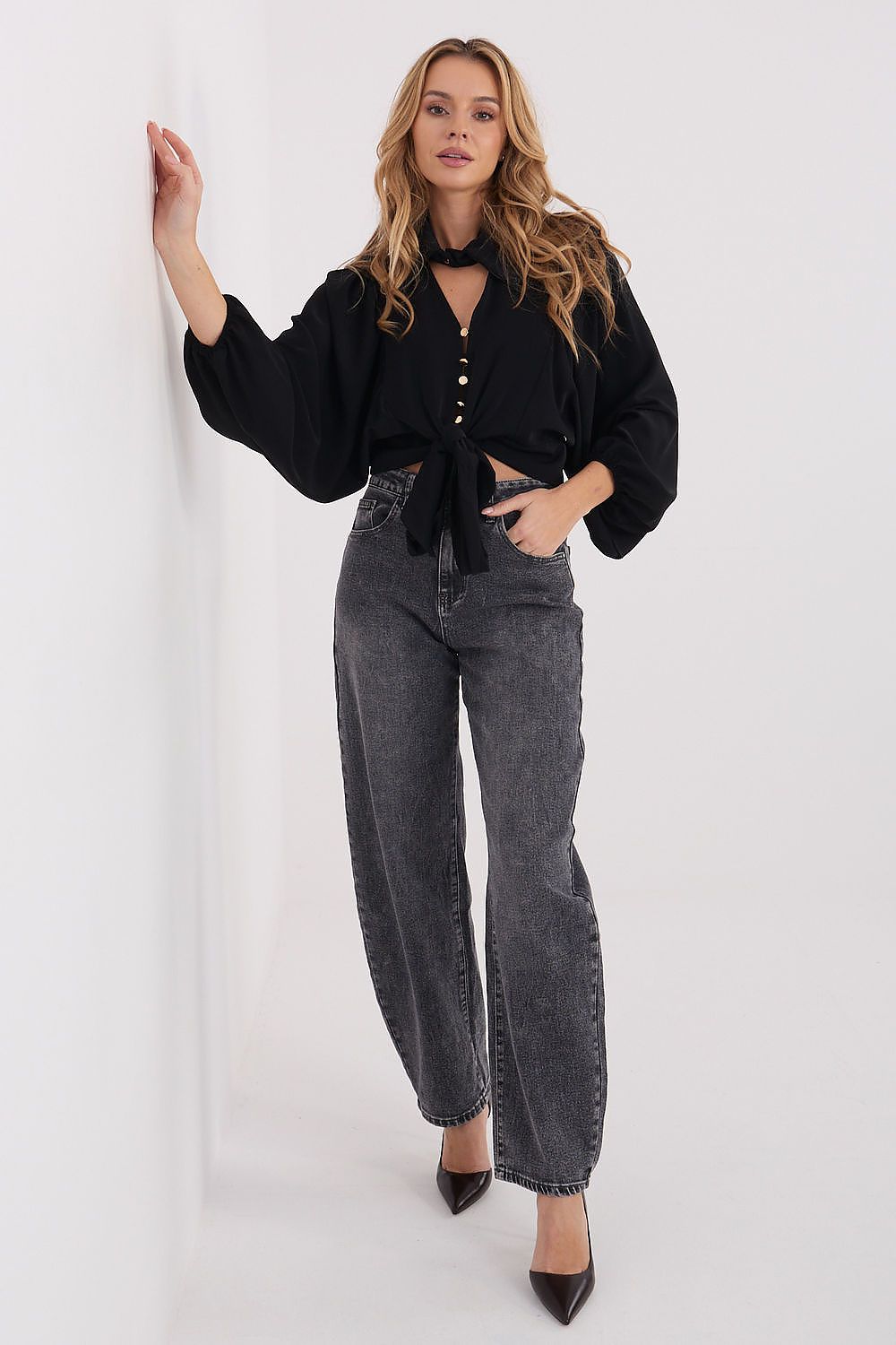  Langærmet skjorte model 223170 Italy Moda 