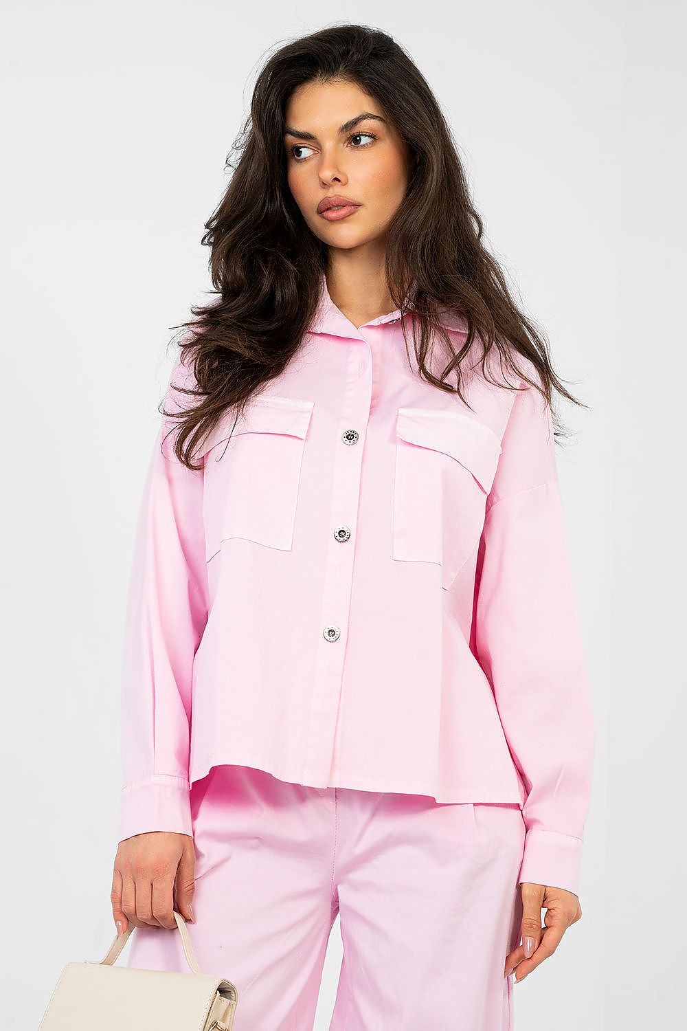  Langærmet skjorte model 224198 Italy Moda 