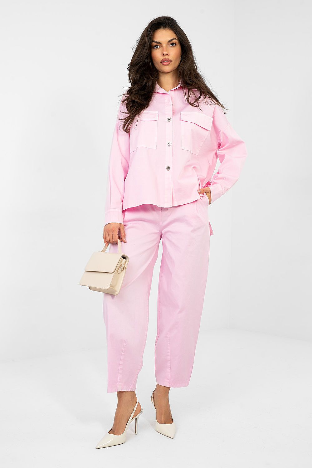  Langærmet skjorte model 224198 Italy Moda 