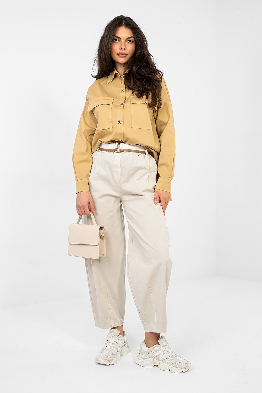  Langærmet skjorte model 224200 Italy Moda 