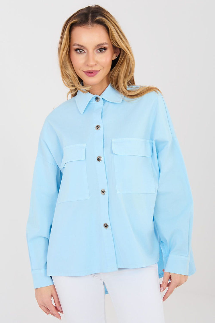  Langærmet skjorte model 224203 Italy Moda 