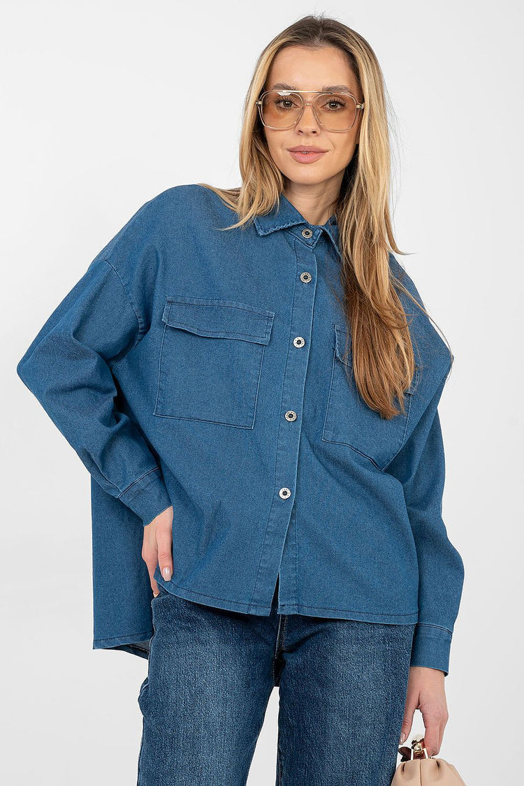  Langærmet skjorte model 224204 Italy Moda 