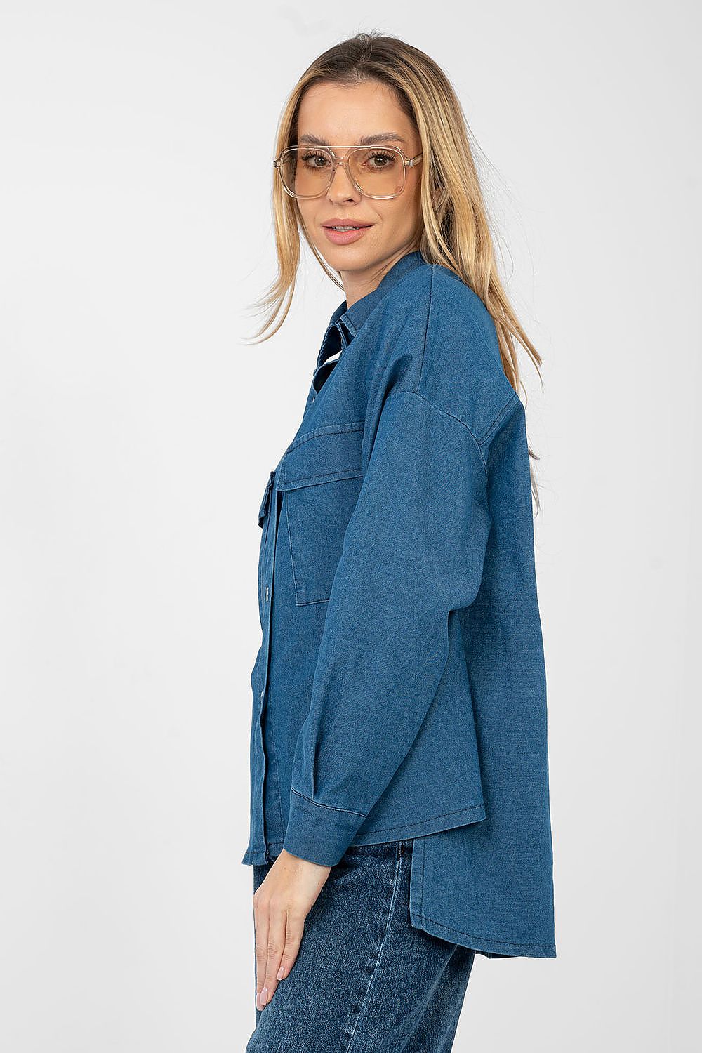  Langærmet skjorte model 224204 Italy Moda 