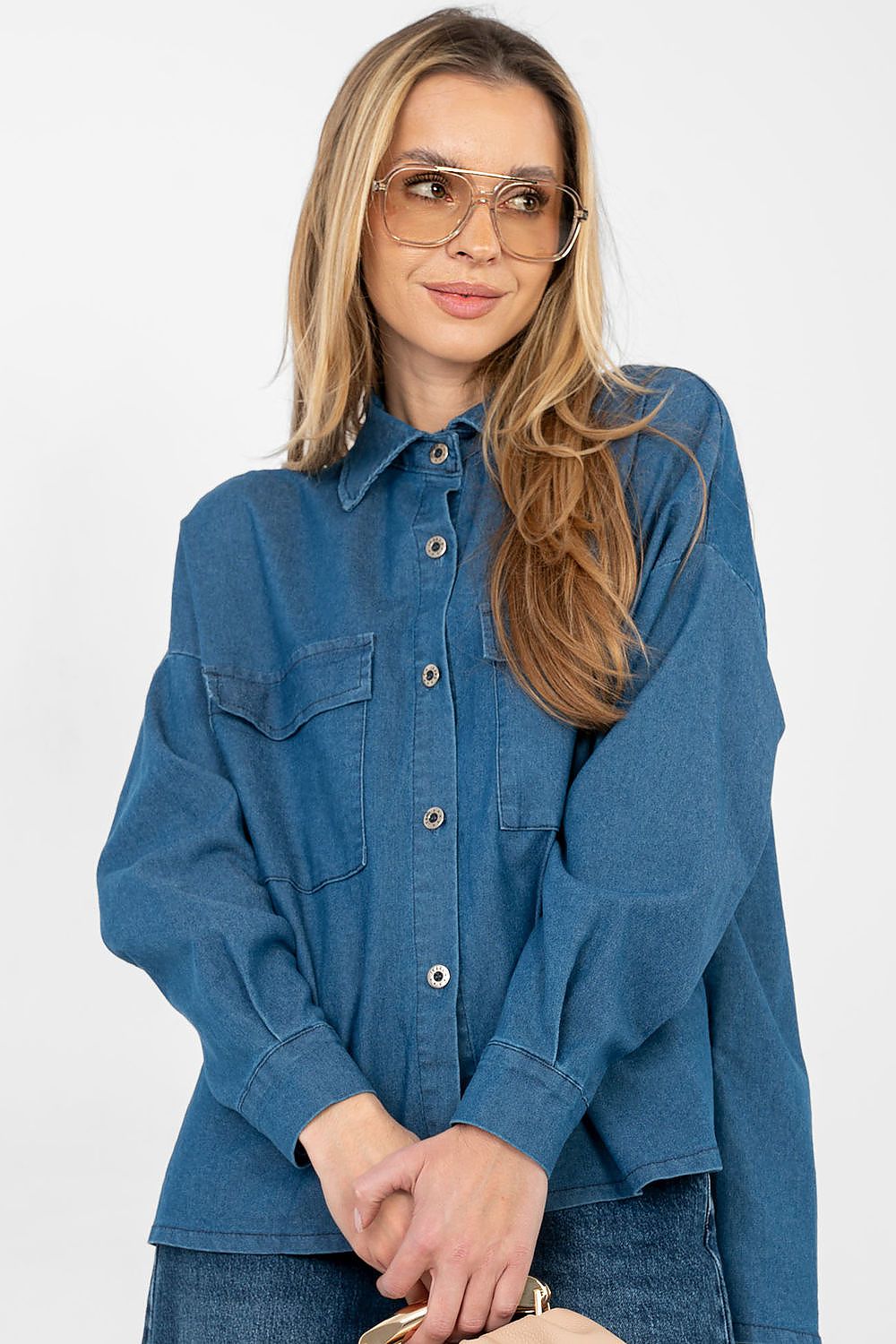  Langærmet skjorte model 224204 Italy Moda 