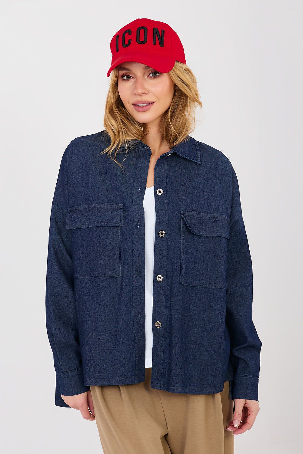  Langærmet skjorte model 224205 Italy Moda 