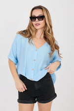  Kortærmet skjorte model 225509 Italy Moda 
